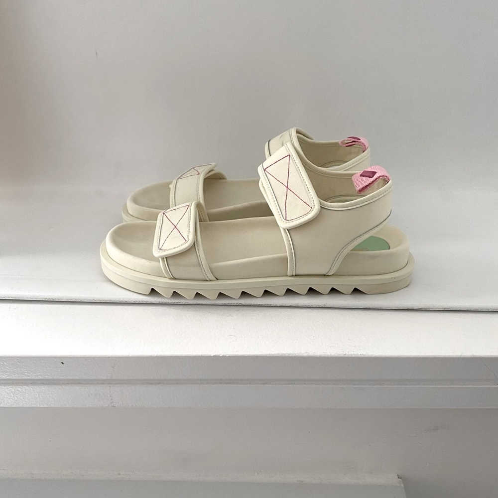 Larroude Womens Malibu Sandal Size 7.5 Ivory